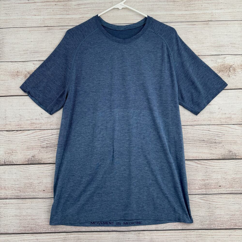 Lululemon Movement‎ is Medicine Tech T-Shirt Mens L Blue Performance